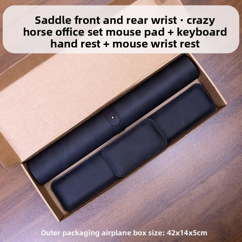 Leather Desk Mat with Wrist Rest