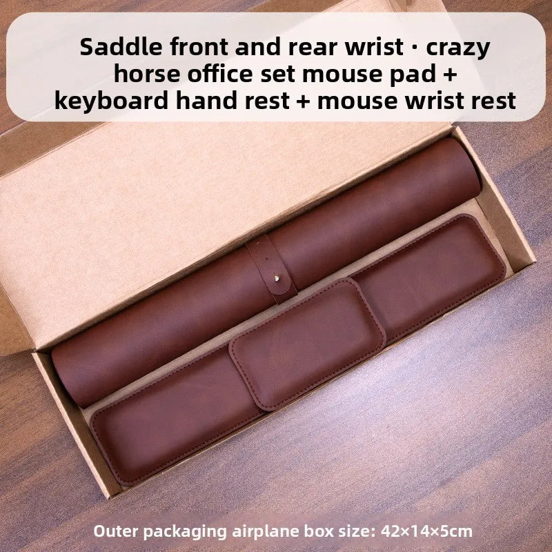 Leather Desk Mat with Wrist Rest