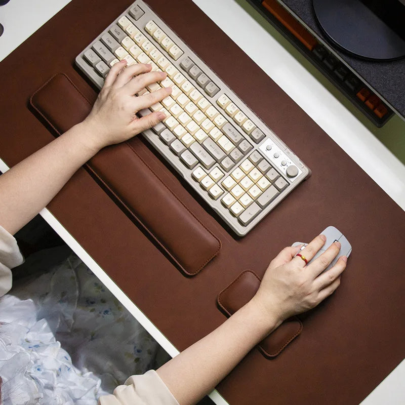 Leather Desk Mat with Wrist Rest