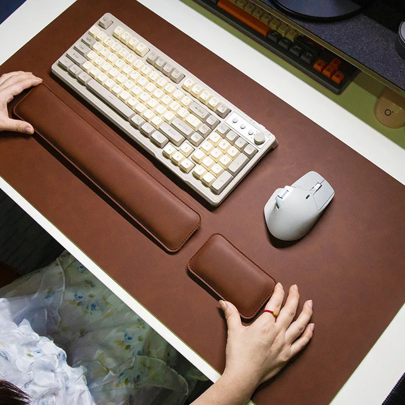 Leather Desk Mat with Wrist Rest
